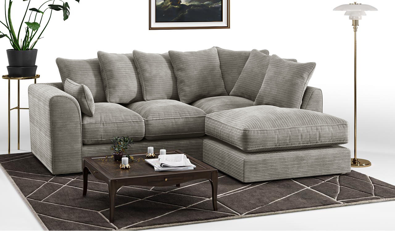 Dillon velvet corner sofa
