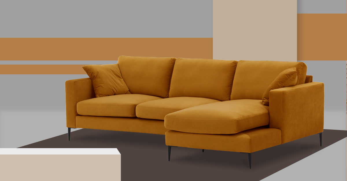 Mustard Sofas How To Accessorise Them, Sofa With Legs Or Not