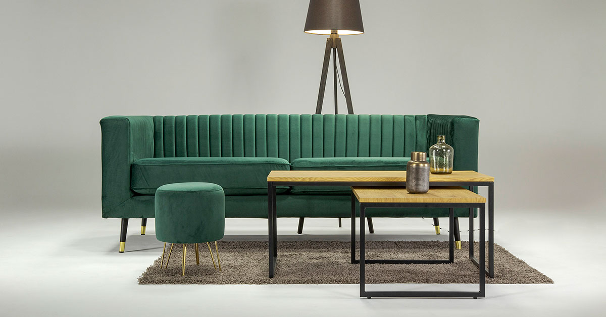 Sofas with stitching on the backrest models SLF24