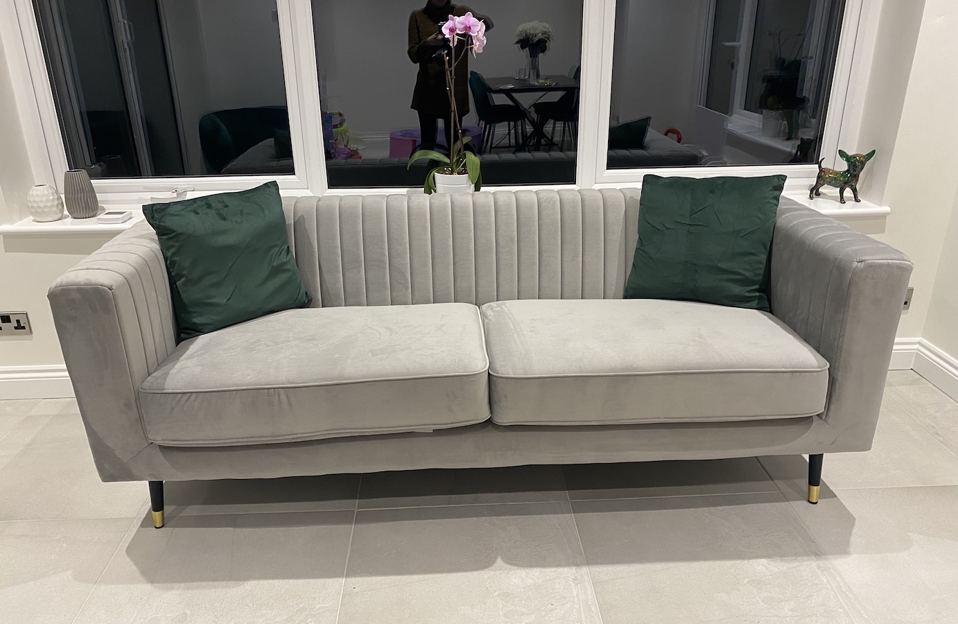 Grey sofa Slender from Loren