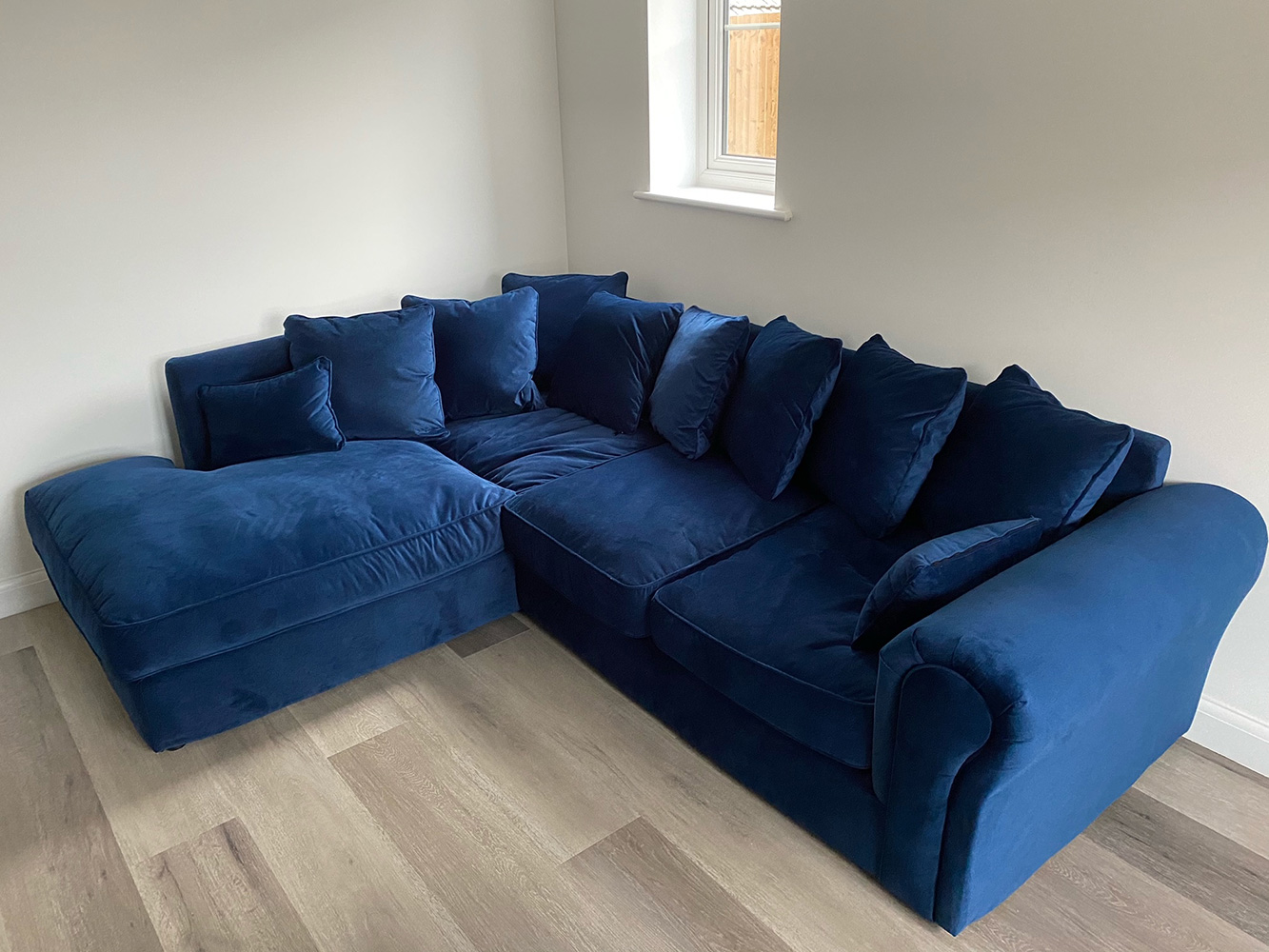 navy blue corner sofa bed