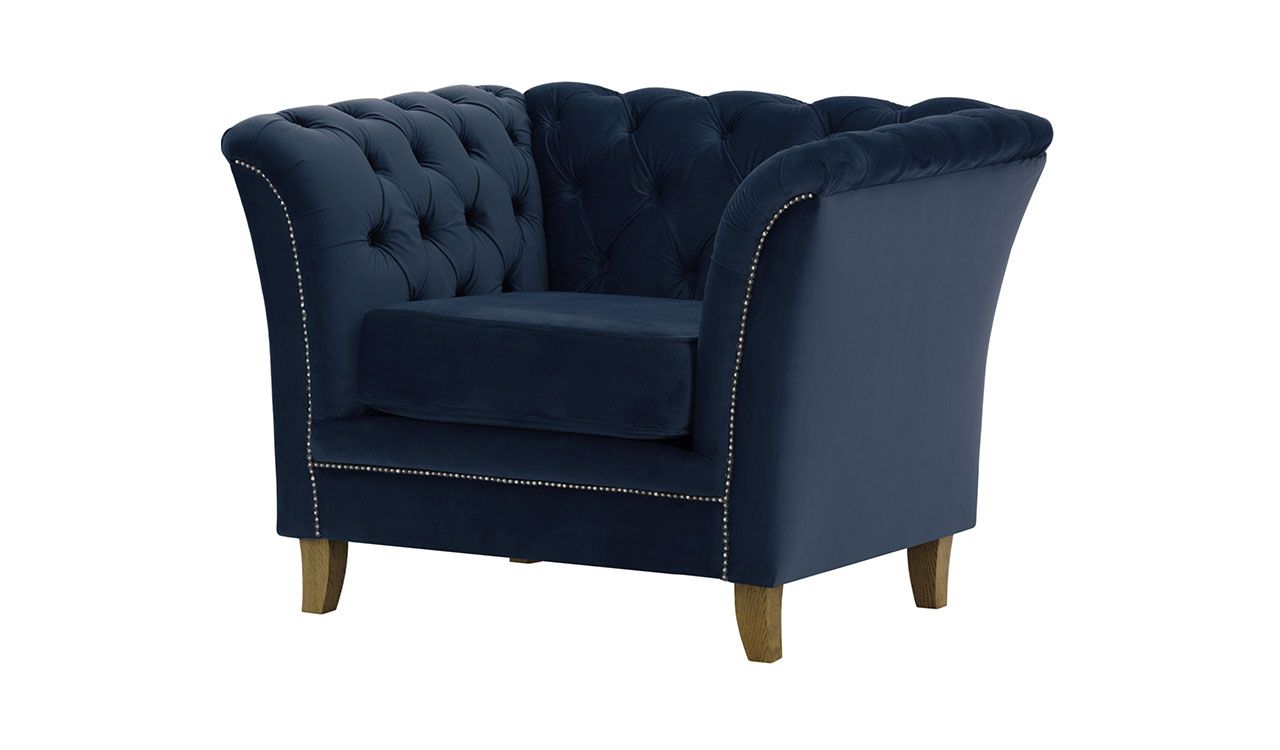 A navy blue armchair a truly unique piece of furniture SLF24